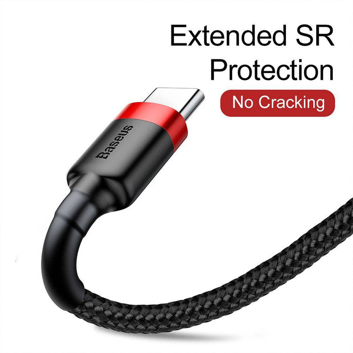 Baseus Cafule Fast Charge Type-C USB Data Charging Cable 2A 2M Compatible for iPhone 15 Series - JPC MOBILE ACCESSORIES