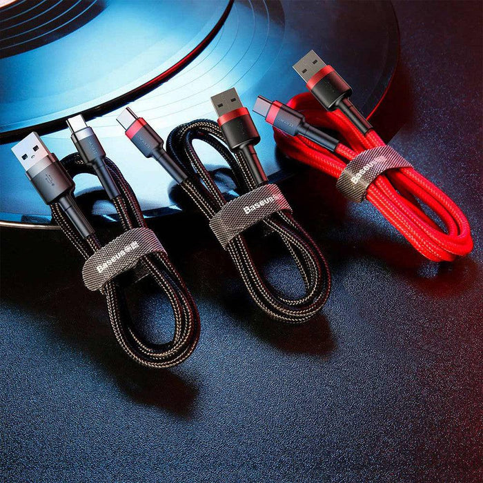 Baseus Cafule Fast Charge Type-C USB Data Charging Cable 2A 2M Compatible for iPhone 15 Series - JPC MOBILE ACCESSORIES