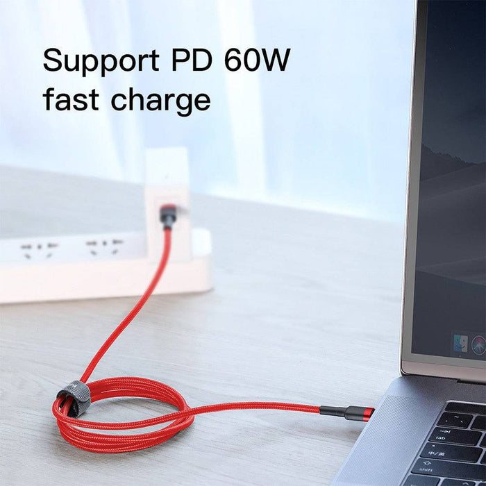 Baseus Cafule Type-C PD2.0 60W Flash Charging Data Cable – Fast & Durable for iPhone 15 Series & More - JPC MOBILE ACCESSORIES
