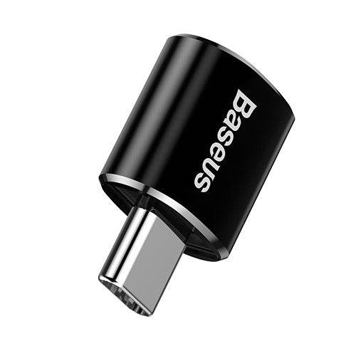 Baseus Mini USB Female to Type-C Male Adapter Converter Black - JPC MOBILE ACCESSORIES