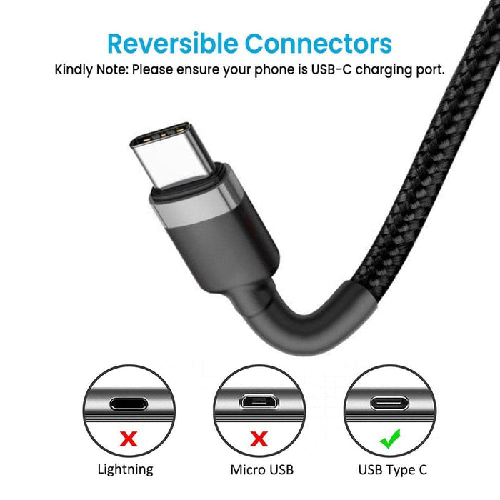 iQuick Braided USB-C to USB-A Fast Charging Cable 1M Compatible for iPhone 15/16 Series - JPC MOBILE ACCESSORIES