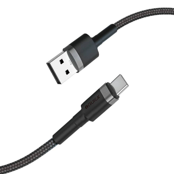 iQuick Braided USB-C to USB-A Fast Charging Cable 1M Compatible for iPhone 15/16 Series - JPC MOBILE ACCESSORIES