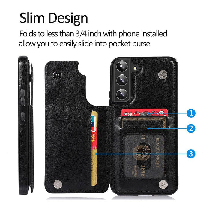 Back Flip Leather Wallet Cover Case for Samsung Galaxy S22 - JPC MOBILE ACCESSORIES