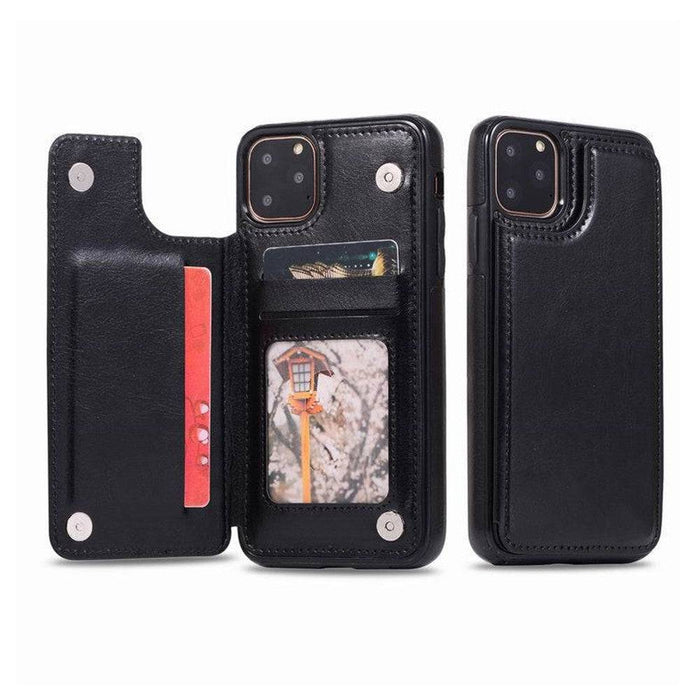 Back Flip Leather Wallet Cover Case for iPhone 11 Pro Max (6.5'') - JPC MOBILE ACCESSORIES