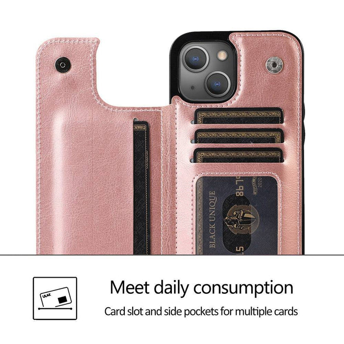 Back Flip Leather Wallet Cover Case for iPhone 14