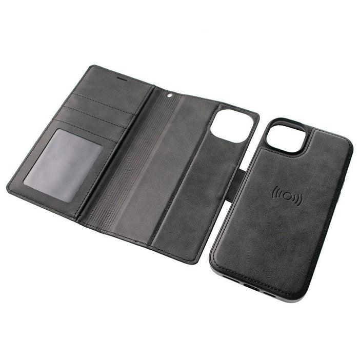 Hanman 2 in 1 Detachable Magnetic Flip Leather Wallet Cover Case for iPhone 14 Pro Max