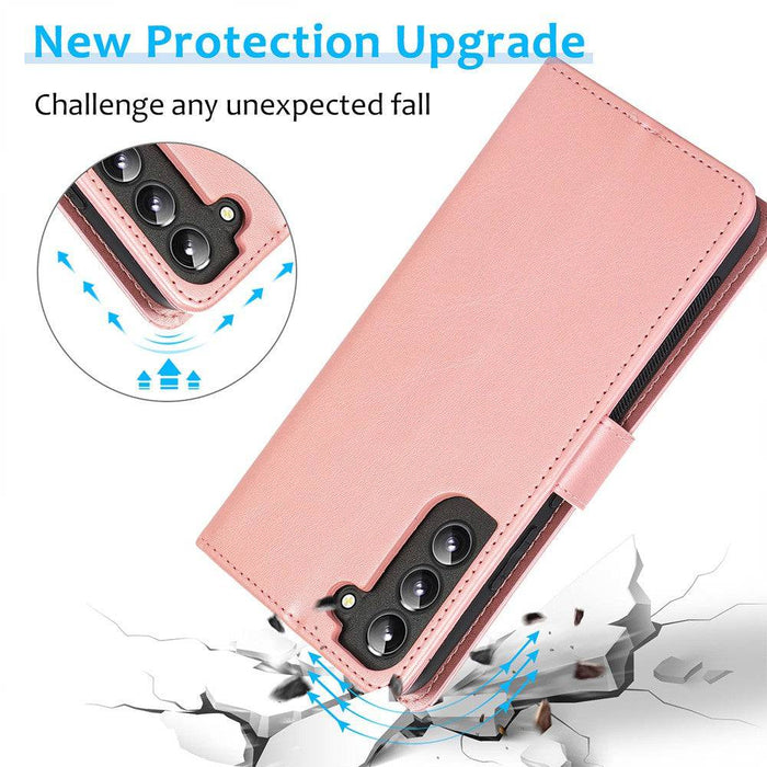 Magnetic Split PU Leather Flip Wallet Cover Case for Samsung Galaxy S22 Plus