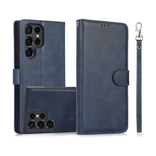 Magnetic Split PU Leather Flip Wallet Cover Case for Samsung Galaxy S22 Ultra - JPC MOBILE ACCESSORIES