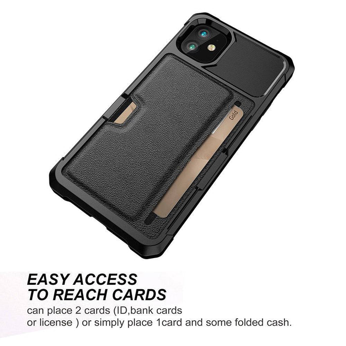 Magnetic Anti-fall Protection Case With Card Slot for iPhone 11 (6.1'')