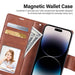 Hanman 2 in 1 Detachable Magnetic Flip Leather Wallet Cover Case for iPhone 15 Pro - JPC MOBILE ACCESSORIES