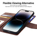 Hanman 2 in 1 Detachable Magnetic Flip Leather Wallet Cover Case for iPhone 15 Pro Max - JPC MOBILE ACCESSORIES