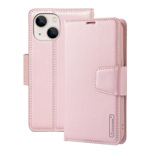 Hanman wallet case available in 4 colors - black, hot pink, navy blue, and rose gold premium PU leather