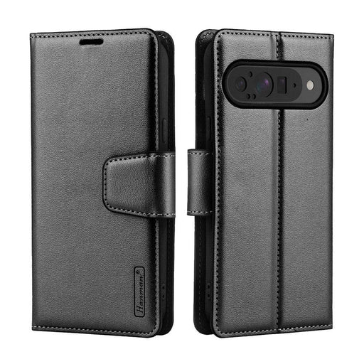 Hanman PU Flip Leather Wallet Cover Case for Google Pixel 9 Pro XL - Black - JPC MOBILE ACCESSORIES