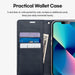 Mercury iPhone 16e wallet case open with card slots