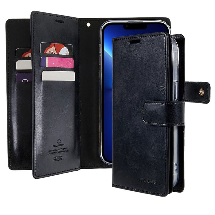 Mercury Mansoor Diary Cover Case for iPhone 16 - Premium Leather Wallet Design.