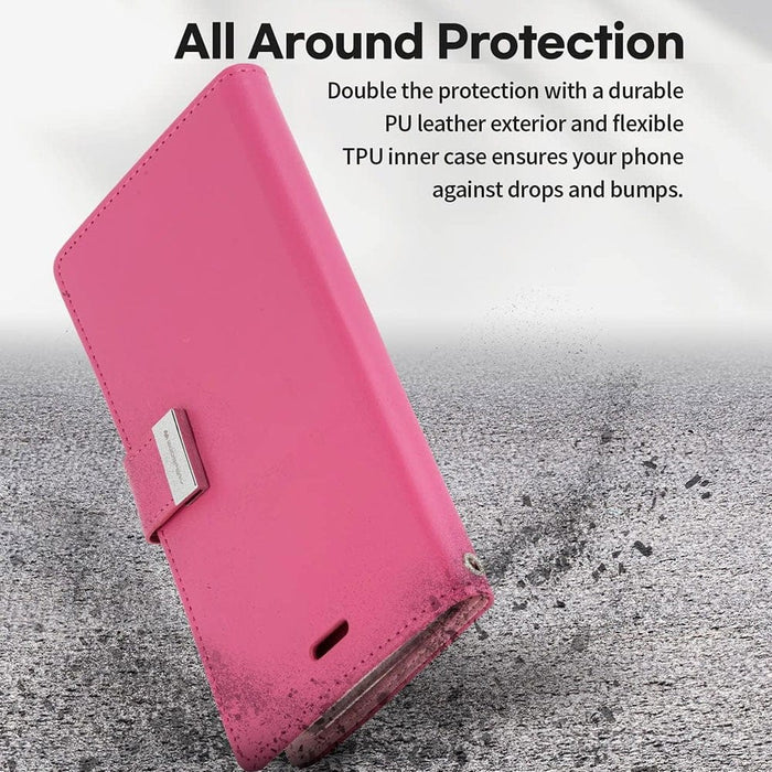 Slim Fit Mercury Rich Diary Wallet Case Side View