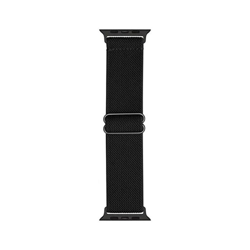 Close-up of Adjustable Metal Buckles on Nylon Apple Watch Band for 41mm Size