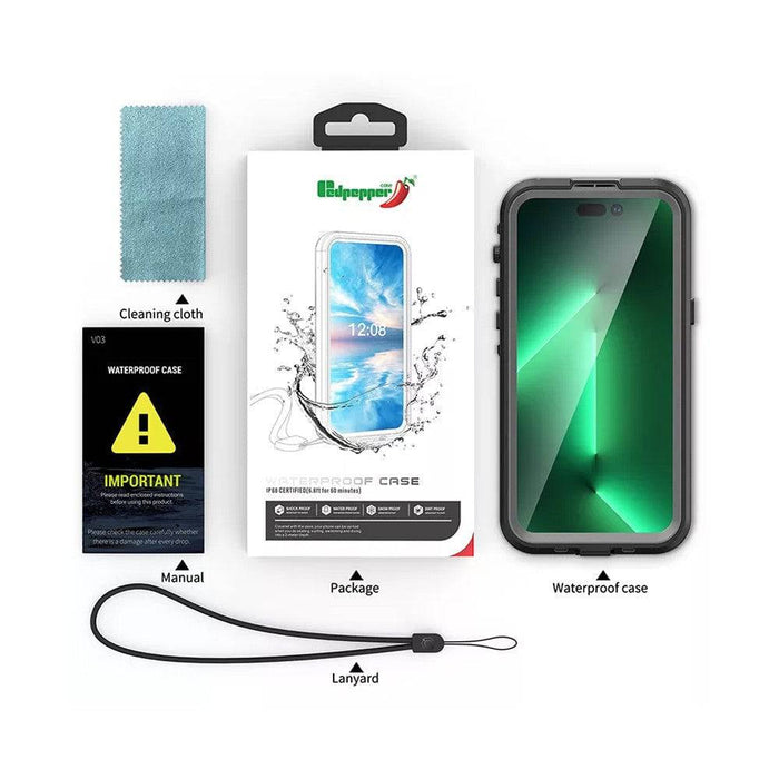 Redpepper Dot+ IP68 Waterproof Case with Magnetic Ring for iPhone 15 Pro