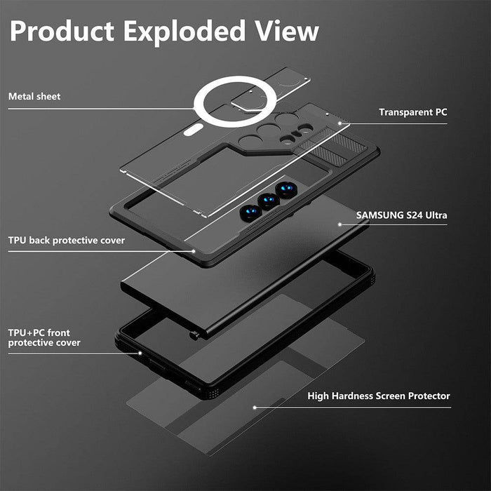 Redpepper Dot+ IP68 Waterproof Case with Magnetic Ring for Samsung Galaxy S24 Ultra - JPC MOBILE ACCESSORIES