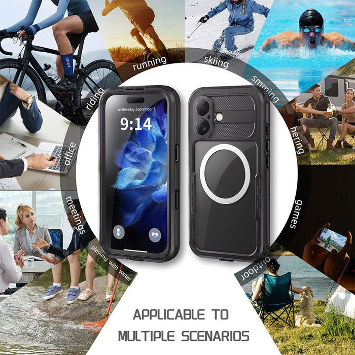 iPhone 16 case with full-body protection and IP68 waterproof rating