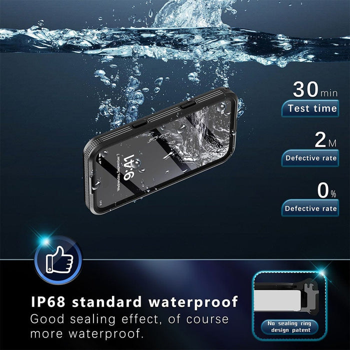 📸 Full-Coverage Magsafe iPhone 16 Pro Max Waterproof Case – Redpepper Dot+