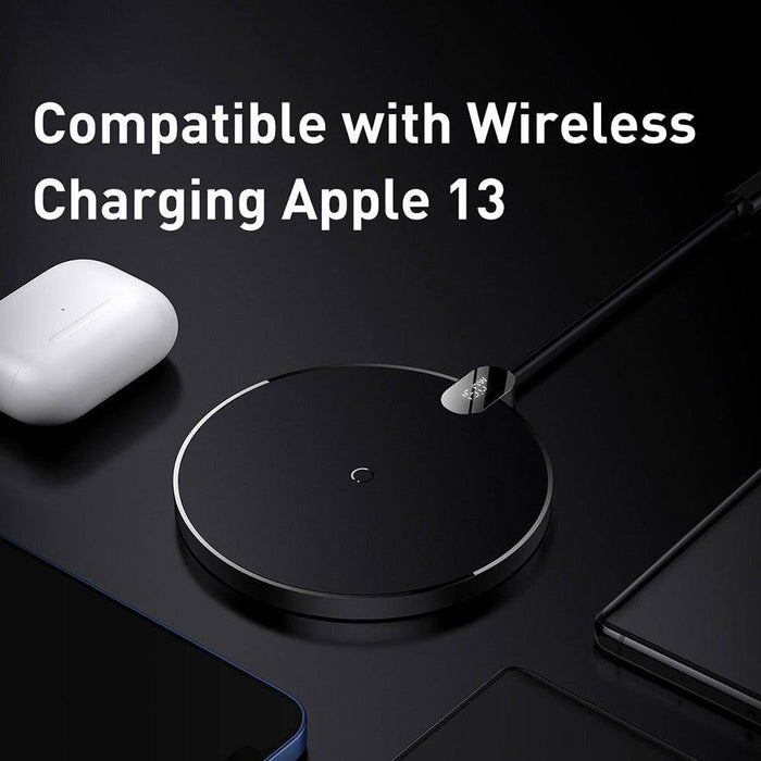 Baseus Digital LED Display Gen 2 Wireless Charger 15W-Black - JPC MOBILE ACCESSORIES