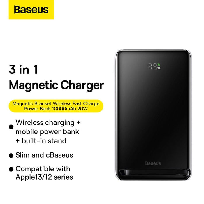 Baseus 10000mAh Power Bank charging multiple devices simultaneously with fast charge capability.