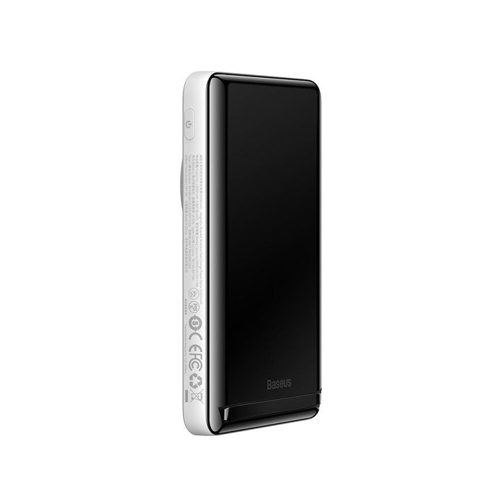 Foldable magnetic stand for easy hands-free device charging with Baseus power bank.