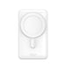 Baseus Power Bank in white with overvoltage protection for safe charging.