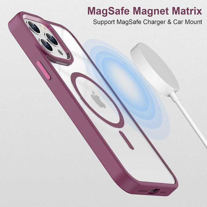 Redefine Metal Camera Lens Magnetic Transparent Magsafe Case for iPhone 15 Pro Max