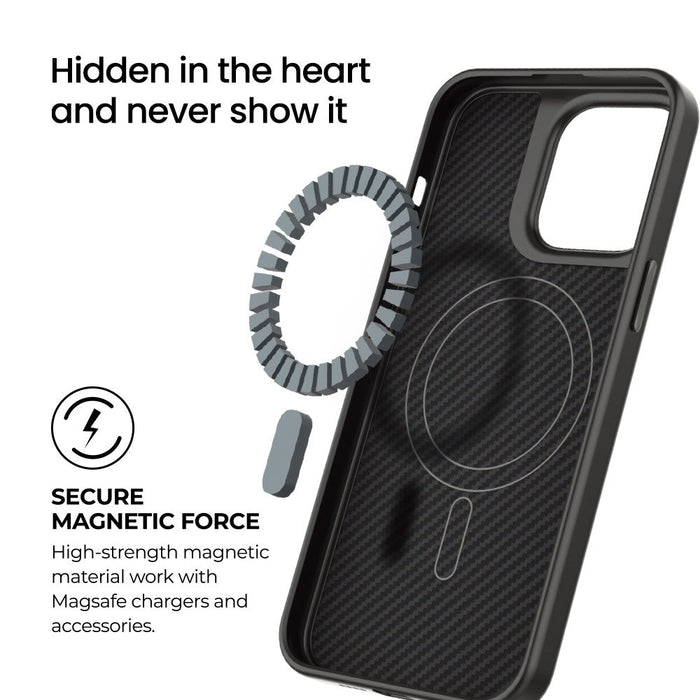 REDEFINE Armor Xtreme Soft TPU+1500D Kevlar Magnetic Case for iPhone 15 Pro