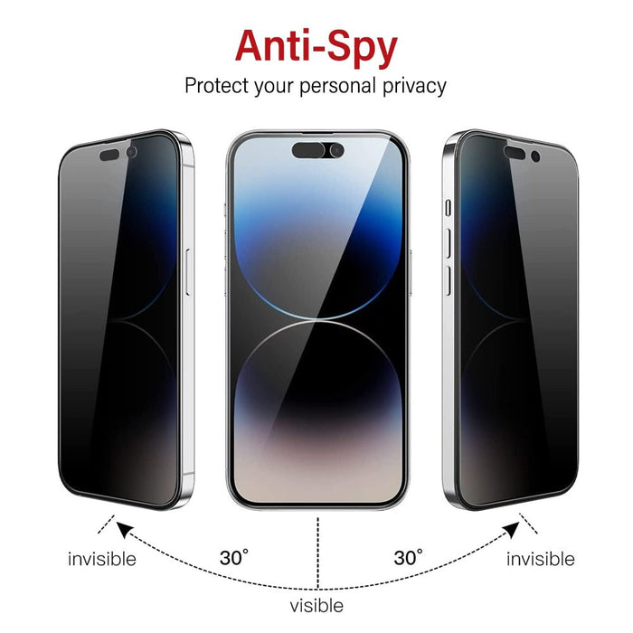 Kinglas iPhone 14 Pro privacy glass 30-degree viewing demonstration