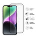 iPhone 15 Plus 16 Plus Kinglas 9H Tempered Glass Screen Protector 2-Pack Silk Black Anti-Static Full Coverage Protector JPC