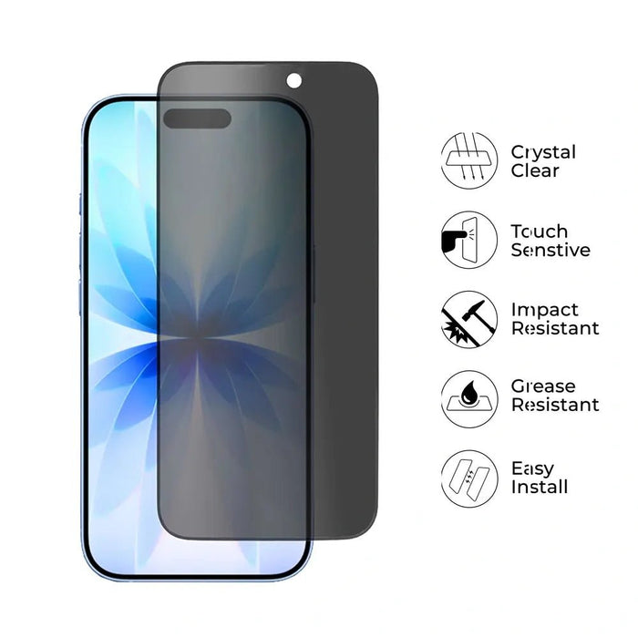 Kinglas 2 Packs 2.5D Full Coverage Silk Printing Privacy Tempered Glass Screen Protector for iPhone 18 Pro Max Full Coverage Protector JPC MOBILE ACCESSORIES