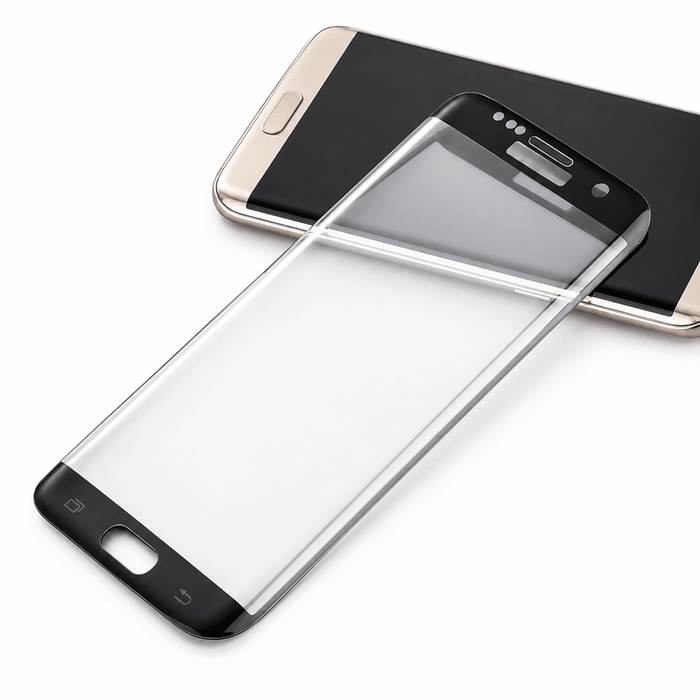 Kinglas 3D full coverage tempered glass screen protector for Samsung Galaxy S7 Edge on white background