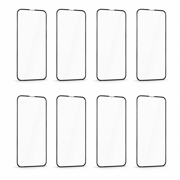 Kinglas 8 Packs Full Coverage Tempered Glass Screen Protector For iPhone 14 Pro on a white background