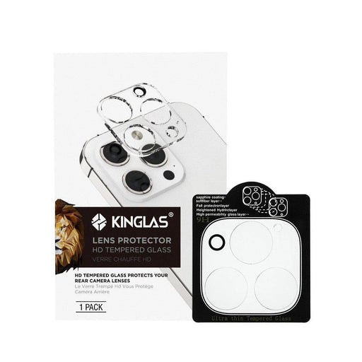 Kinglas HD Tempered Glass Back Camera Lens Protector for iPhone 16 Pro – Scratch and impact-resistant.