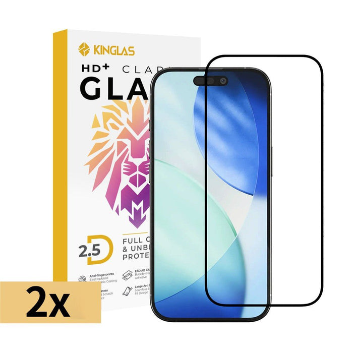iPhone 16 Pro Max 17 Pro Max Kinglas Diamond Glass 9H Screen Protector 2-Pack Japan Glue Full Coverage Protector JPC MOBILE