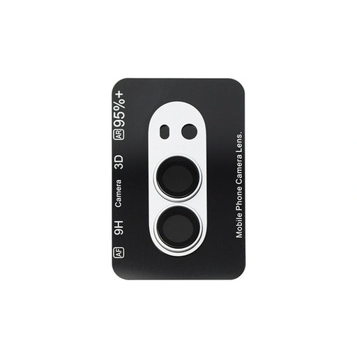 Silver Kinglas frosted-metal camera lens protector for iPhone Duo