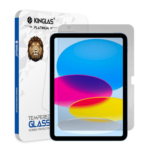 Kinglas iPad 10th Gen tempered glass screen protector front view