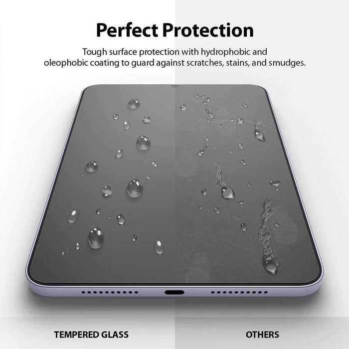 Kinglas 9H hardness scratch resistance test on iPad Mini 6 screen protector demonstrating premium protection quality