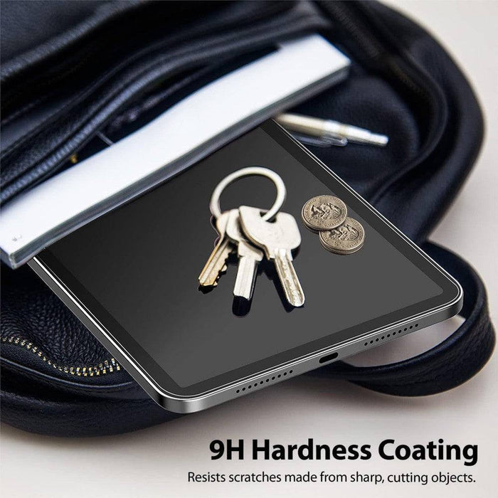 Perfect precision cutouts on Kinglas iPad Mini 6 screen protector for camera, speakers, and USB-C port access