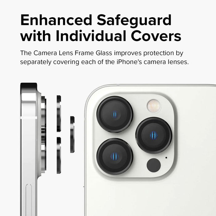 Kinglas iPhone 12 Pro Max Camera Lens Protector Set Aluminum Alloy 4 Colours Anti-Fingerprint 3Pcs Full Coverage Protector