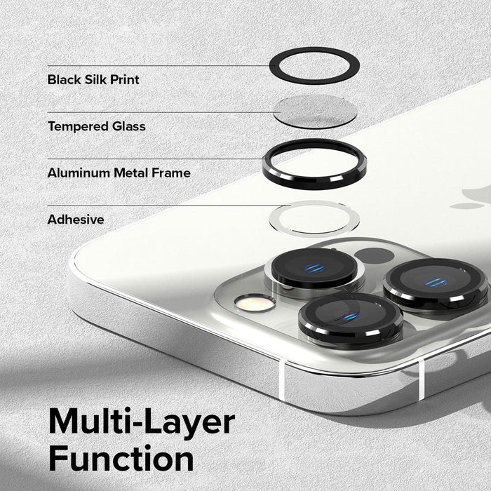 Kinglas iPhone 12 Pro Max Camera Lens Protector Set Aluminum Alloy 4 Colours Anti-Fingerprint 3Pcs Full Coverage Protector
