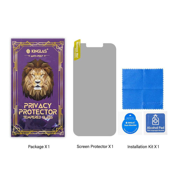 Kinglas Privacy Tempered Glass for iPhone X / XS / 11 Pro – 9H Anti - Spy Screen Protector - JPC MOBILE ACCESSORIES