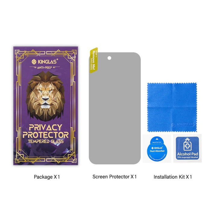 Kinglas Privacy Tempered Glass Screen Protector iPhone 14 Pro Max Asahi 9H Anti - Spy Australia 2.5D Protector JPC MOBILE ACCESSORIES