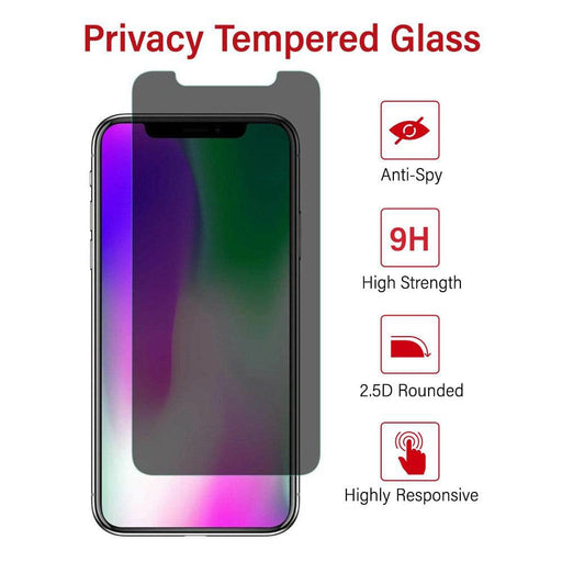 Anti-spy tempered glass for iPhone XS screen privacy
