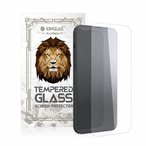 Kinglas Tempered Glass Screen Protector for iPhone 14 Pro (Diamond Glass & Japan Glue Upgrade) | 9H Hardness & Anti-Fingerprint on a white background