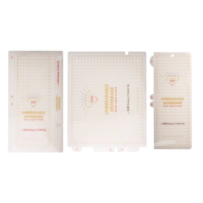 Installation kit included with Kinglas Z Fold 5 soft screen protector – cleaning cloth, alcohol swab, dust tape