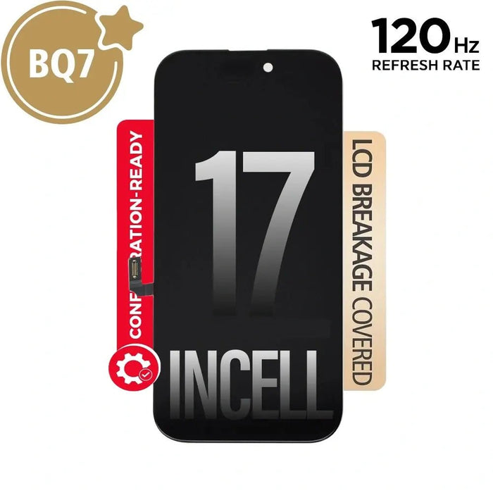 LCD Assembly for iPhone 17 Screen Replacement (BQ7) (120HZ, Configuration Ready) (Diagnosable Incell) Phone LCD Screen Replacement Part JPC MOBILE ACCESSORIES